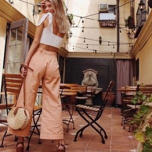 Stoned Immaculate High Waist Wide Leg Trouser Pants 29